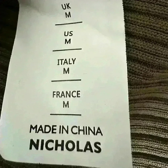 NICHOLAS NWOT Olive Ribbed Knit "Jasmin Tunic" Dress Sz M - Picture 9 of 16